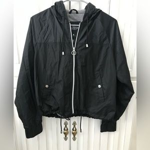 Hollister Black Snap-Pockets Windbreaker